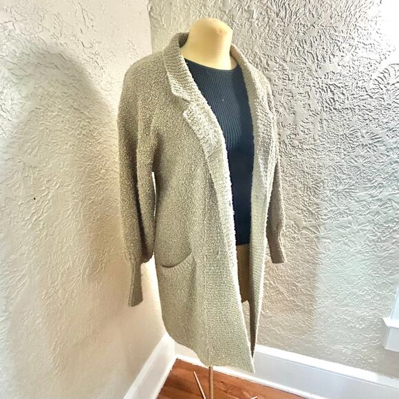 Vintage Monto Par Le Chois Bouclé Knit Cardigan Chunky Knit Puff Sleeve Coat Med - Picture 10 of 16